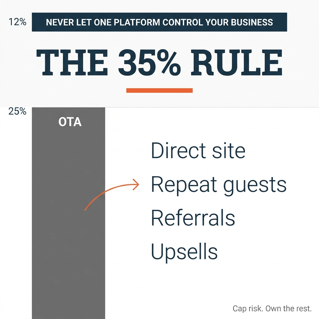 The 35% Rule: Why We Cap How Much Revenue Comes From Any Single OTA