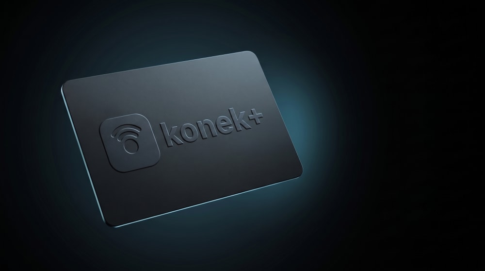A Konek+ NFC business card