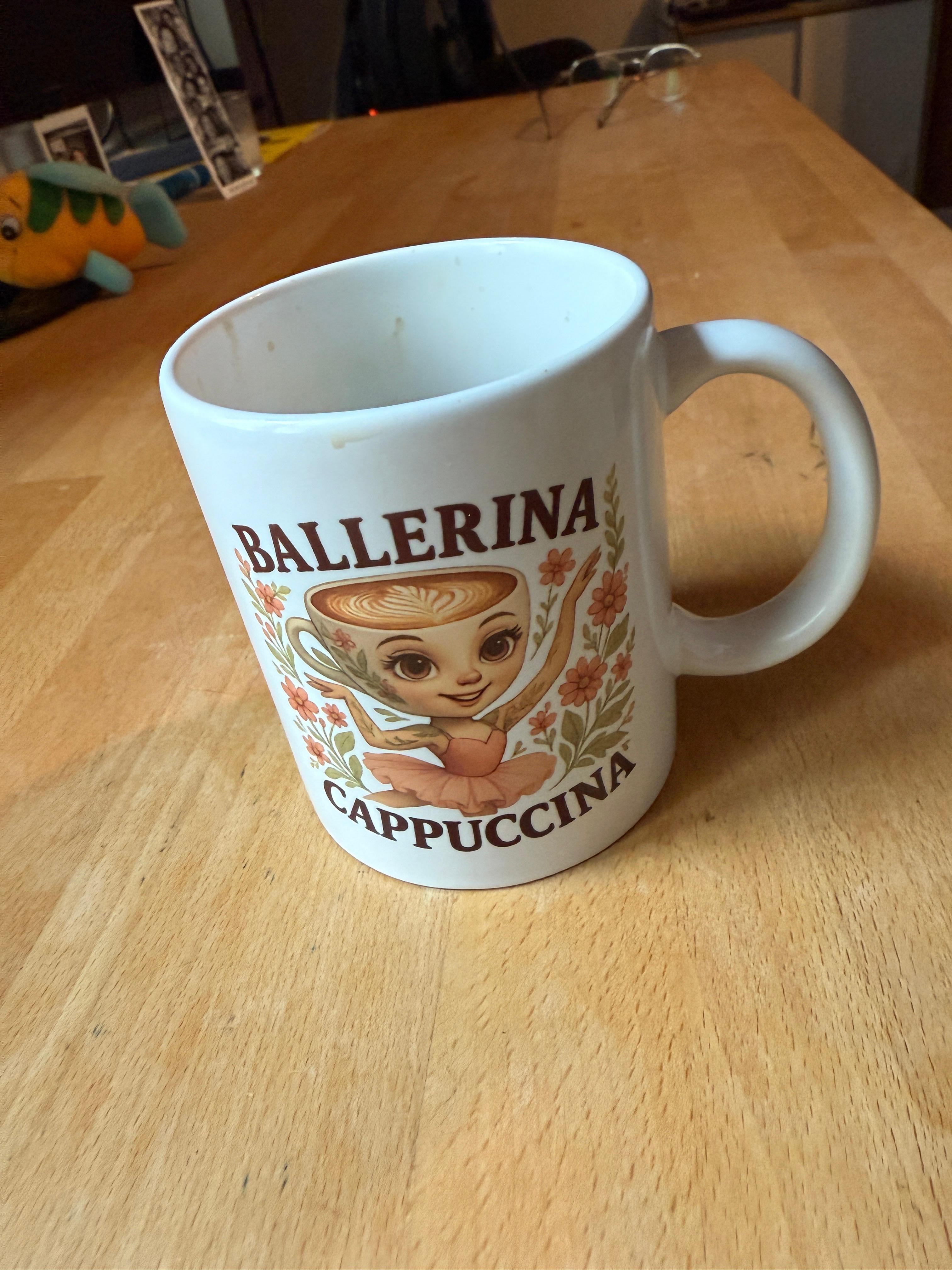 Closeup of Ballerina Cappuccina mug