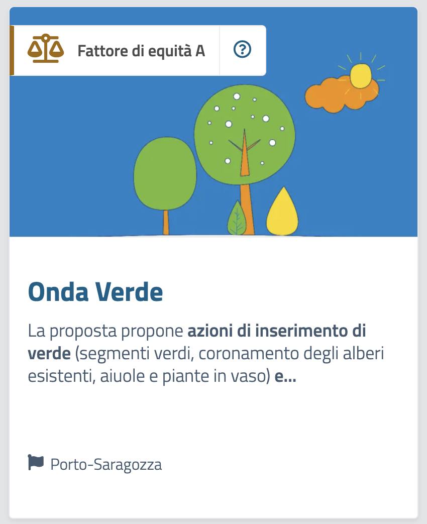 Immagine collegata alla proposta nostra proposta ONDA VERDE approvata per concorrere nel Quartiere Saragozza all'edizione 2026 del Bilancio Partecipativo