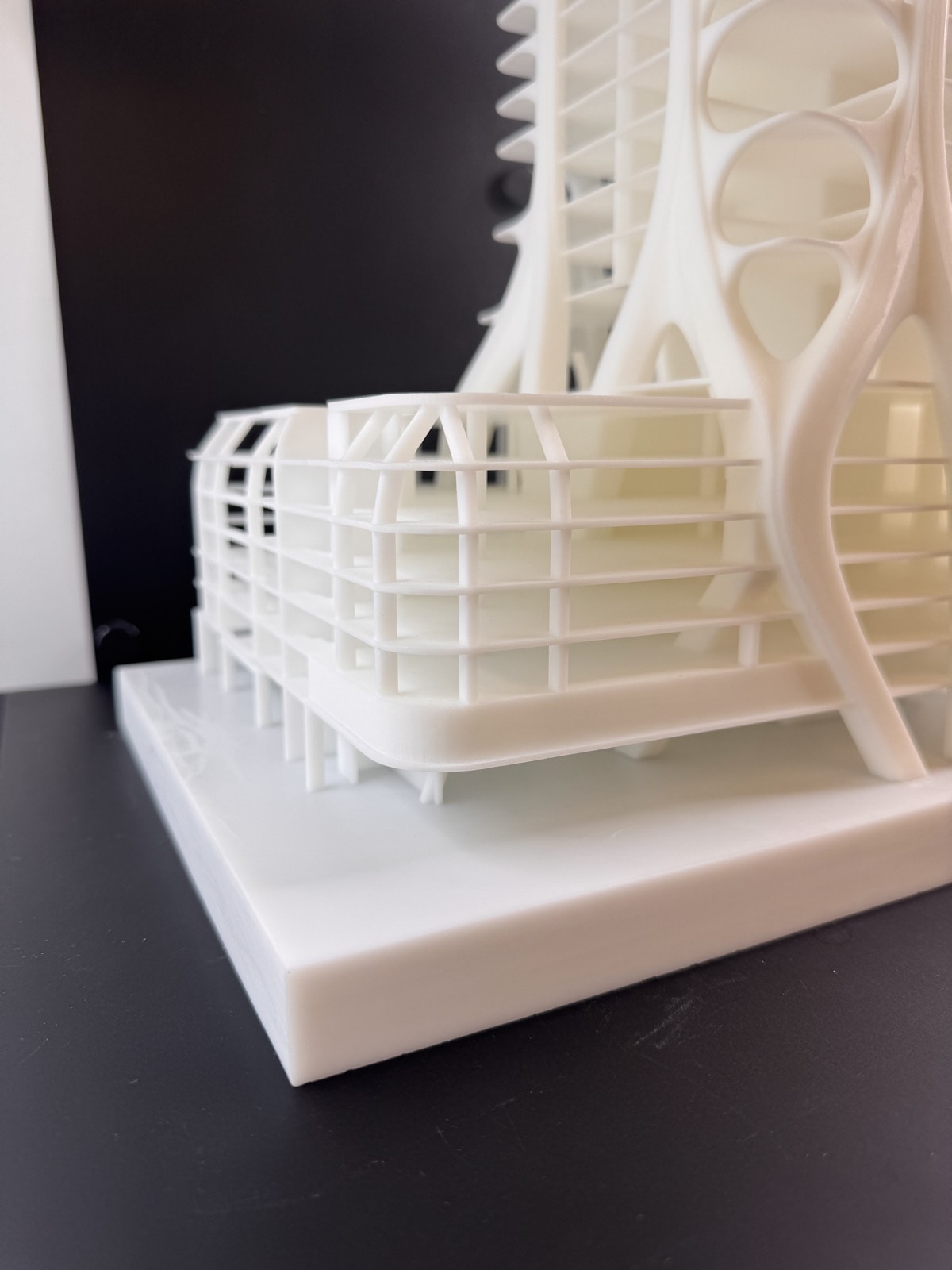 Base detail of 3D printed building model