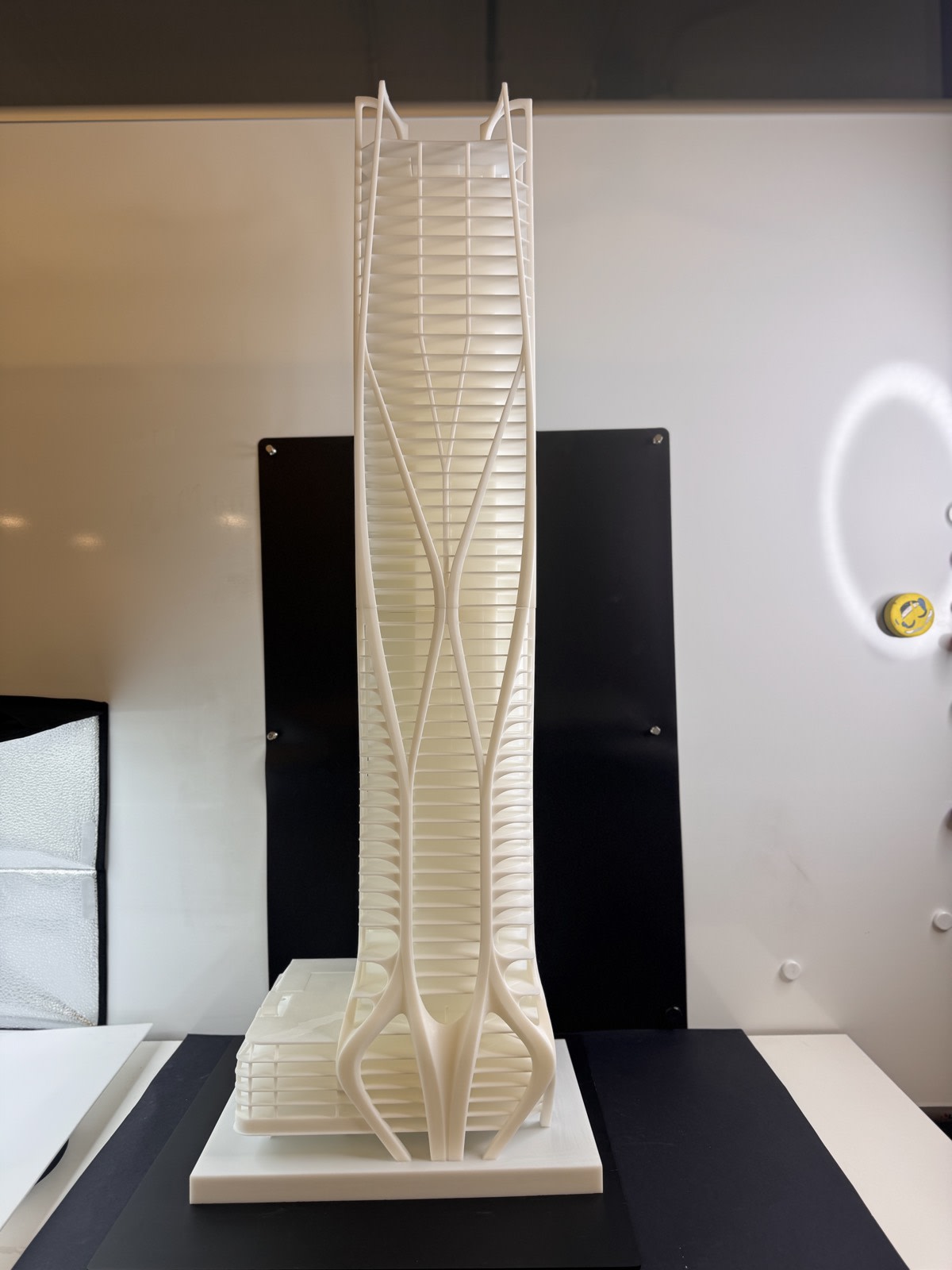3D printed Hadid building model