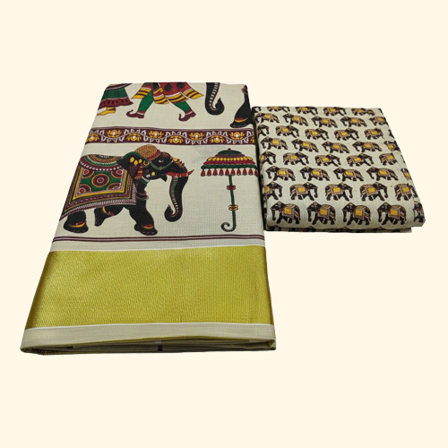 John TIME GREEN And VIOLET BUTTIS SILK SAREE 2