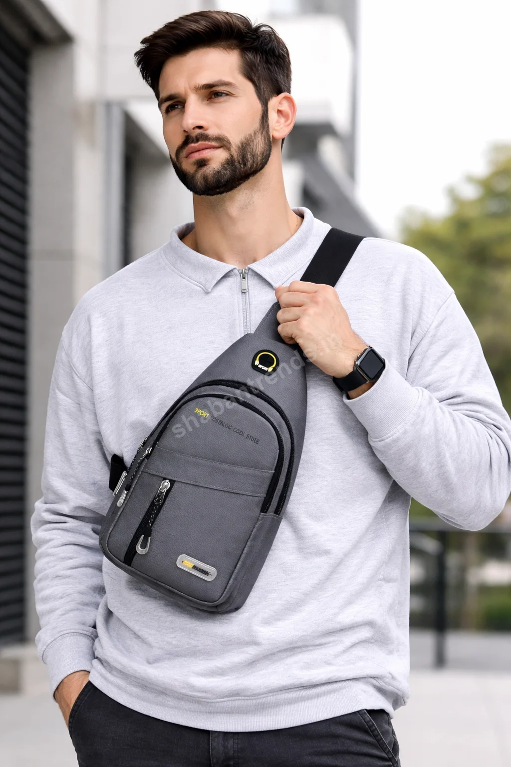 Men Sling Bag Crossbody Chest Bag Stylish Travel Shoulder Bag for Men
