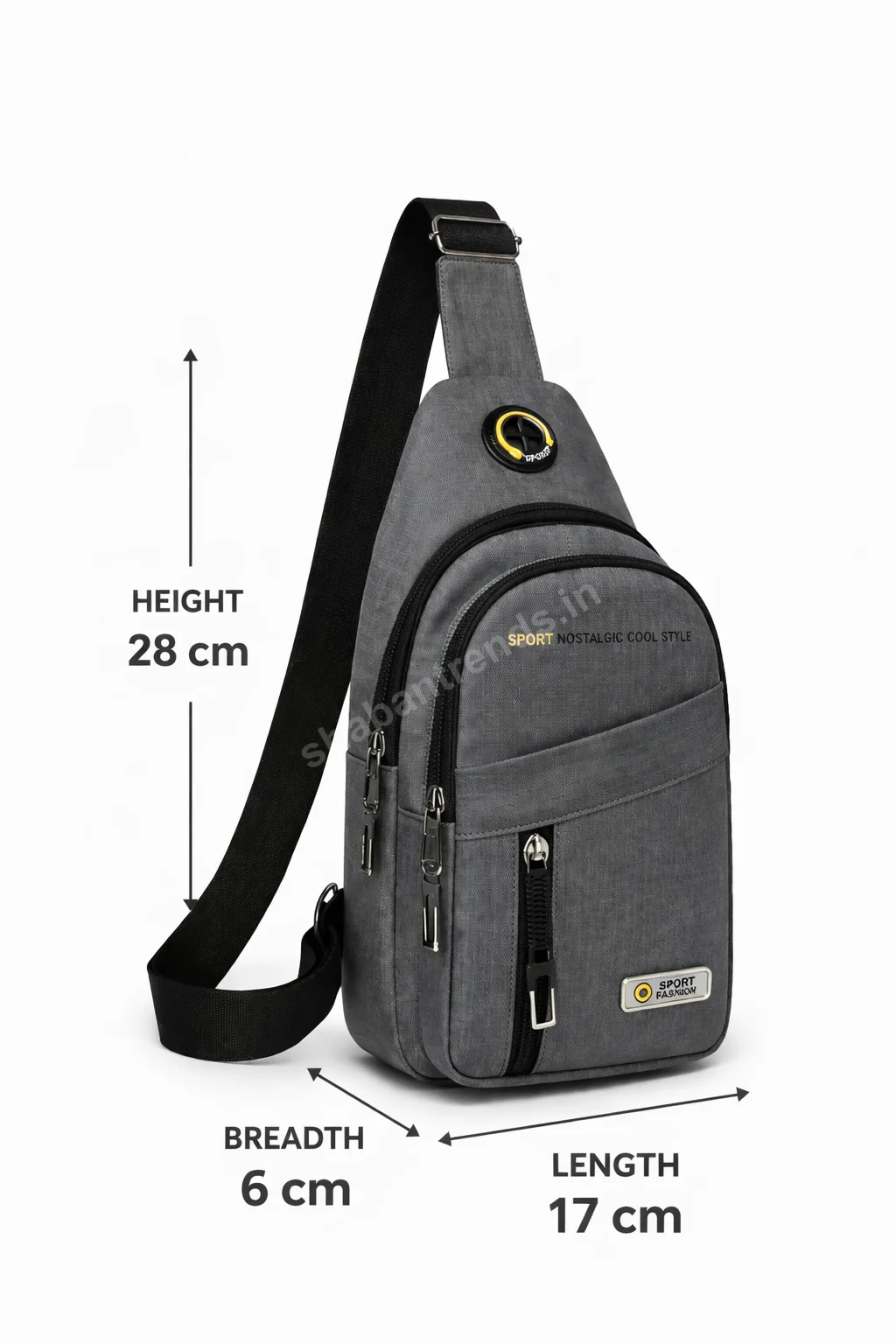 Men Sling Bag Crossbody Chest Bag Stylish Travel Shoulder Bag for Men