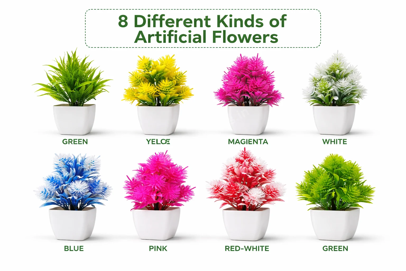 Mini Artificial Spike Plant in Cup (15 cm) – Multicolor Modern Table Top Greenery | Home & Office Décor