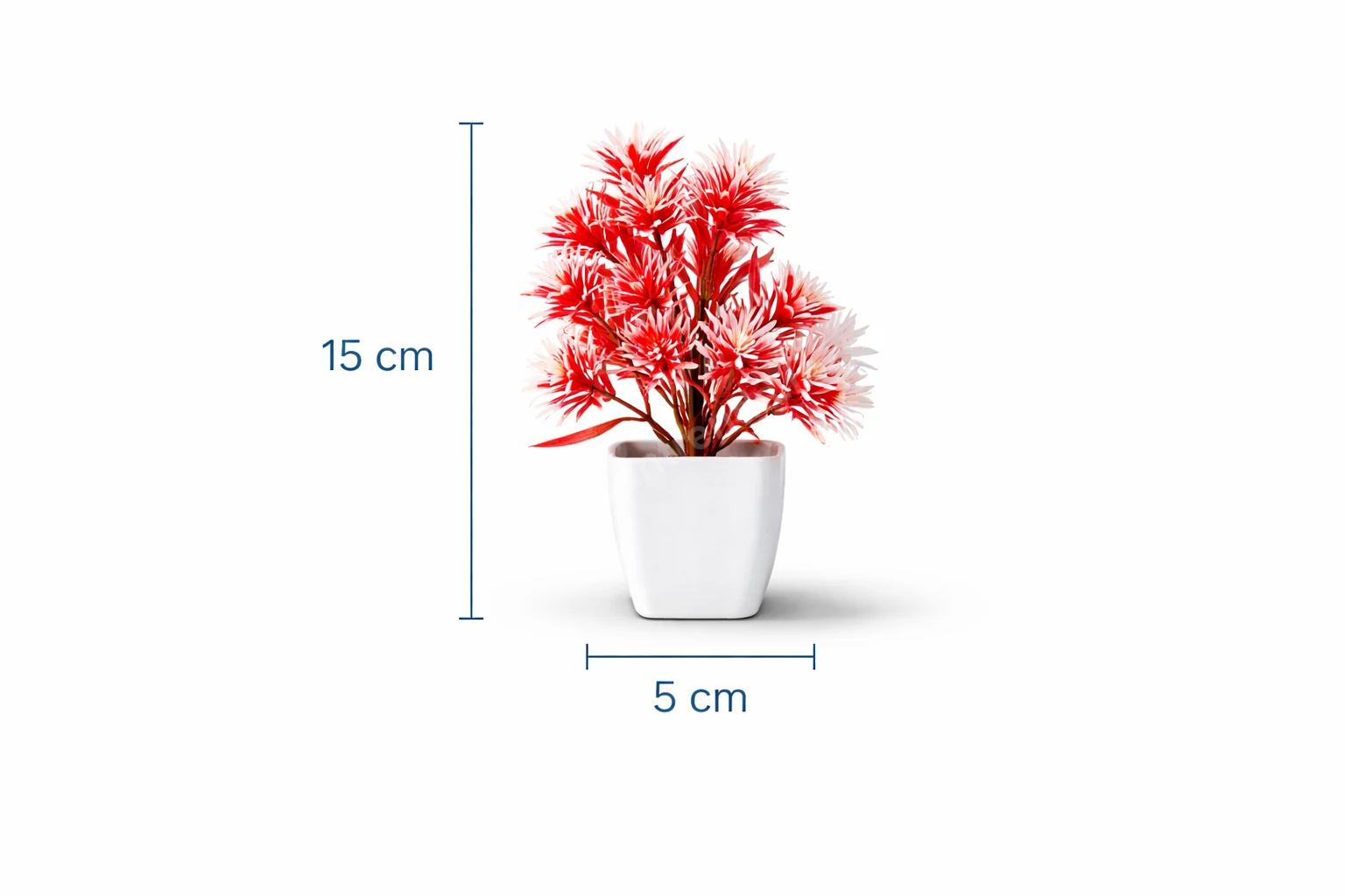 Mini Artificial Spike Plant in Cup (15 cm) – Multicolor Modern Table Top Greenery | Home & Office Décor