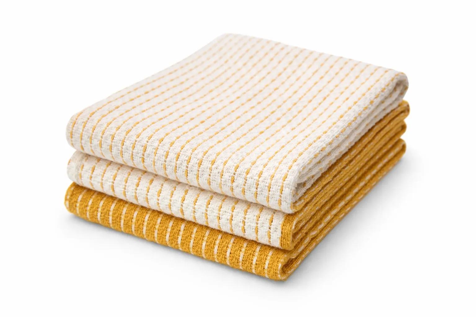 Kitchen Towels Set of 3 Cotton Dish Cloths Soft Absorbent Quick Dry Multipurpose Kitchen Napkins