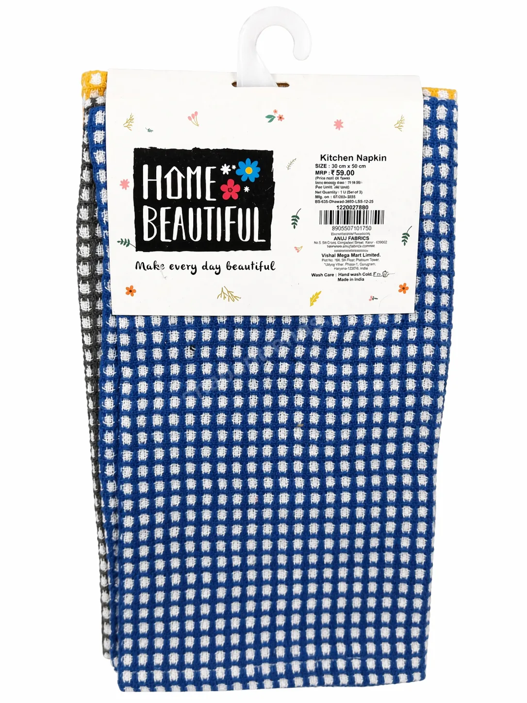 Kitchen Towels Set of 12 Cotton Dish Cloths Soft Absorbent Quick Dry Multipurpose Kitchen Napkins