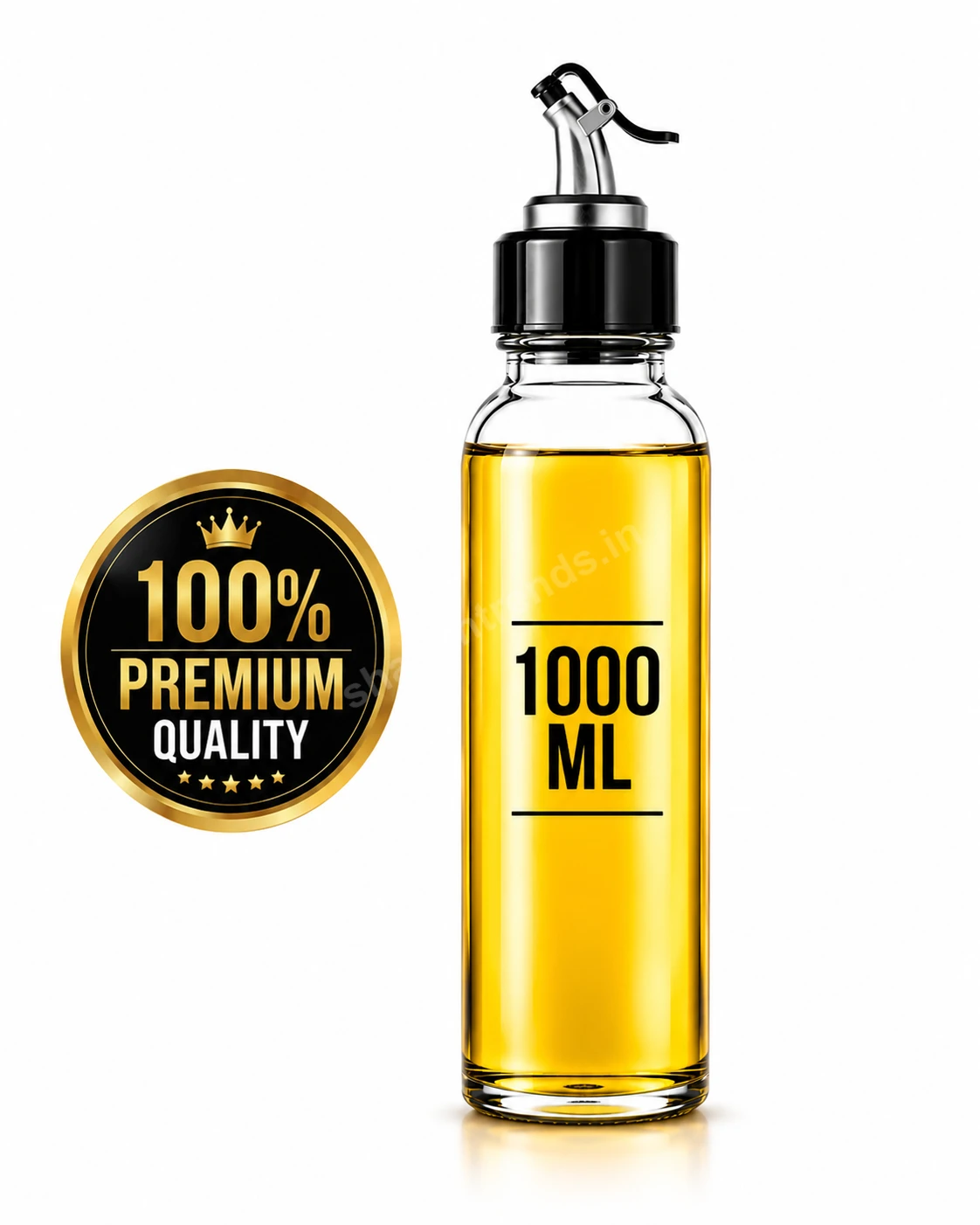 Oil Dispenser 1000ml, Plastic Oil Dispenser Bottle 1 Litre, 1 Litre Oil Bottle for Kitchen, Refillable Oil Pouring Bottle for Cooking Oil Storage