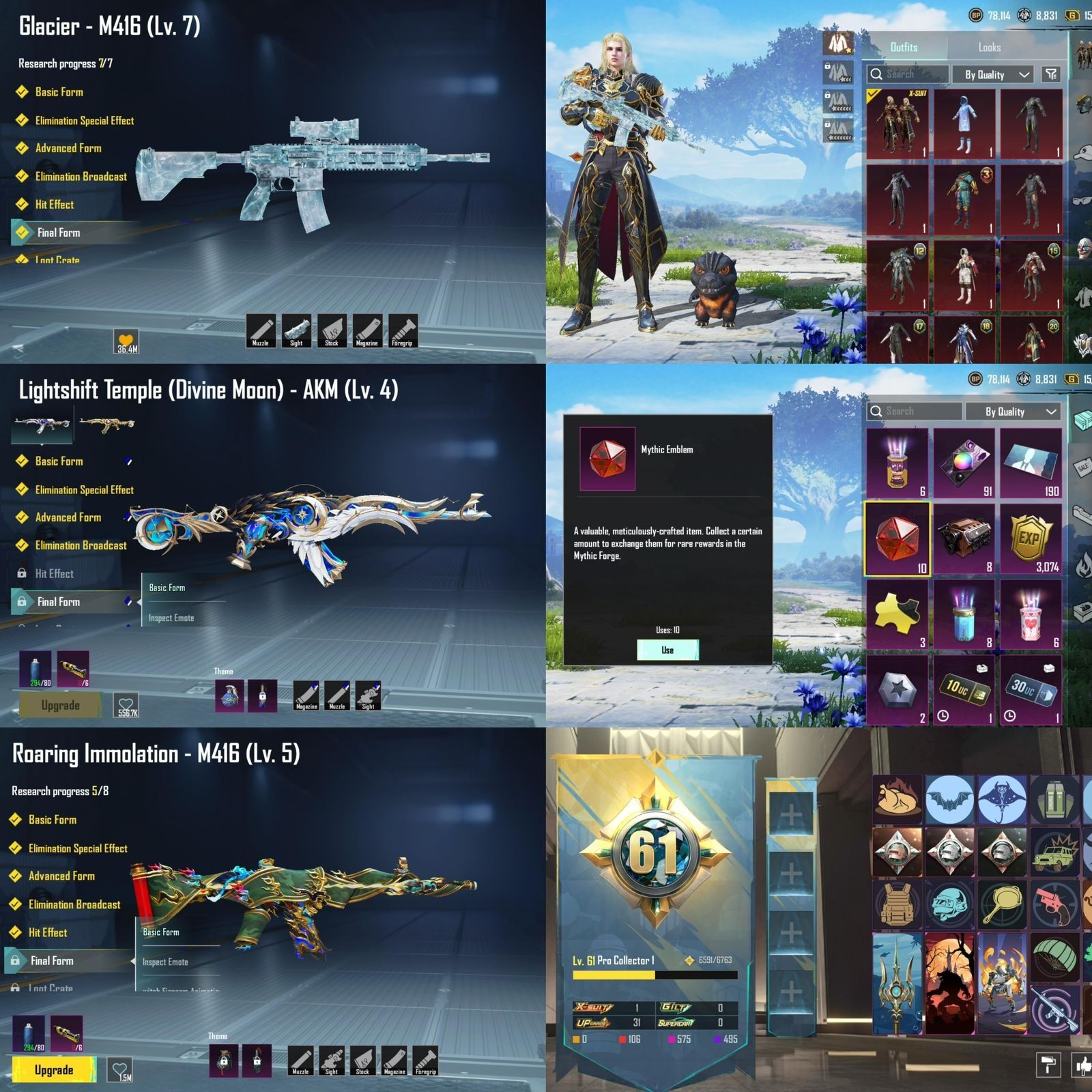 🔥👀 DUO M4 + AKM COMBO MYTHIC LOADED ACCOUNT | 💎 106 TOTAL MYTHICS | 🏆 LVL 75 | 🔥 10× MYTHIC EMBLEM | ❄️ M4 GLACIER LVL 7 | ⚡ X-SUIT LVL 2 | 🔐 MAIL + NUMBE