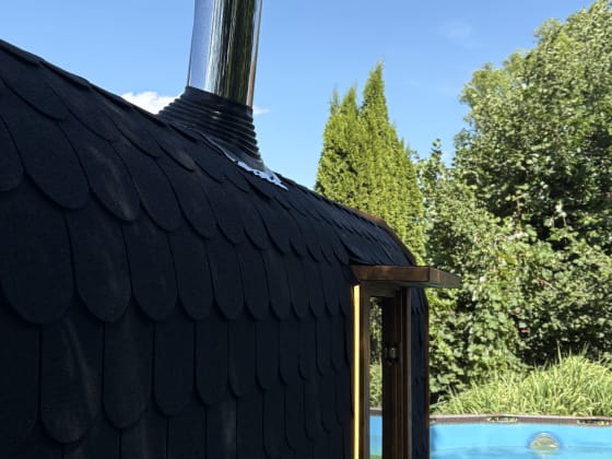 Sauna Kwadro 4m (szerokość 2,25m) — realizacja