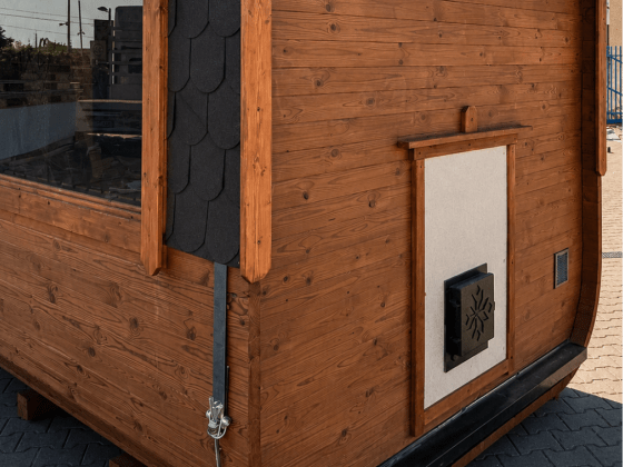 Sauna Kwadro 4m (szerokość 2,25m) — realizacja