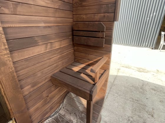 Sauna Kwadro 2,5 m (szerokość 2,25m) — realizacja