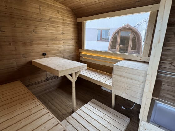 Sauna Kwadro 5m (szerokość 2,25m) — realizacja