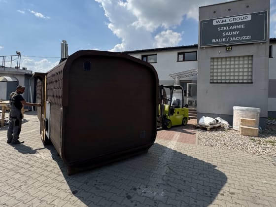 Sauna Kwadro 5m (szerokość 2,25m) — realizacja