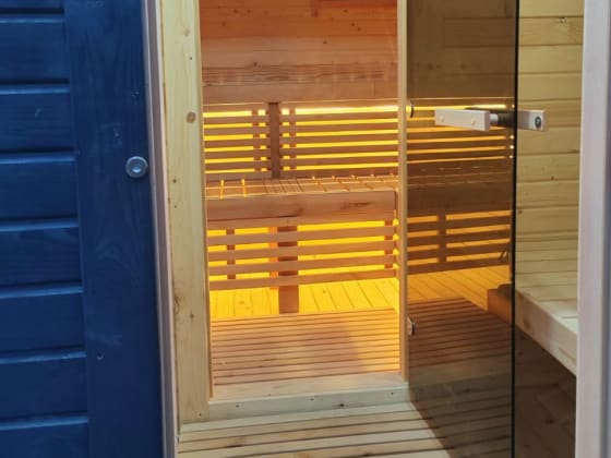 Sauna Kwadro 3,5m (szerokość 2,25m) — realizacja