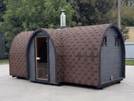 Sauna Wiking 5,40 m (szerokość 2,25m) — realizacja