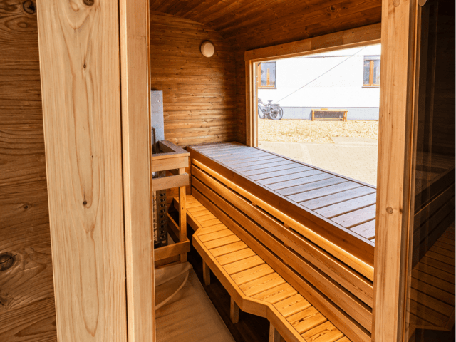 Sauna Kwadro 4m (szerokość 2,25m) — realizacja u klienta