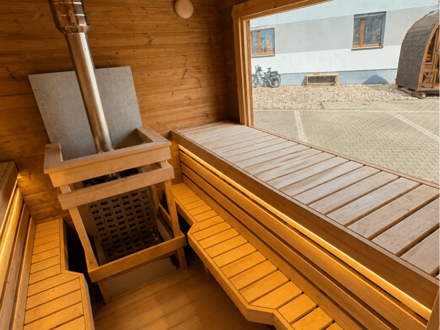 Sauna Kwadro 4m (szerokość 2,25m) — realizacja u klienta