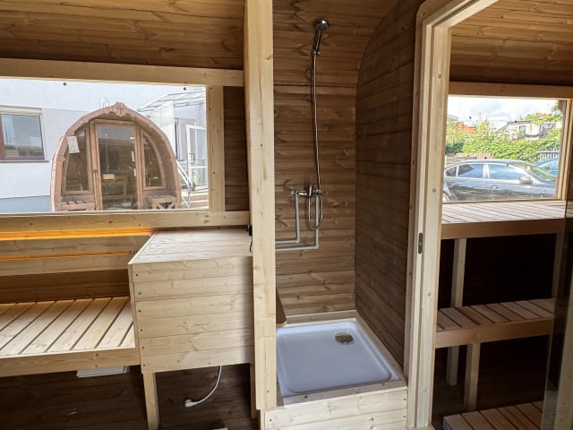 Sauna Kwadro 5m (szerokość 2,25m) — realizacja u klienta