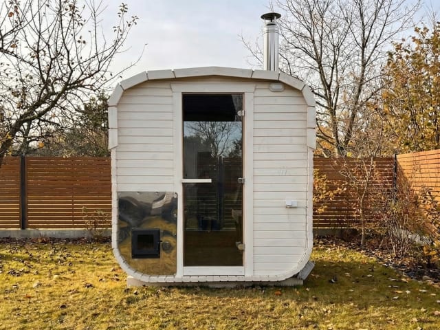 Sauna Kwadro 2m (szerokość 2,25m) — realizacja u klienta