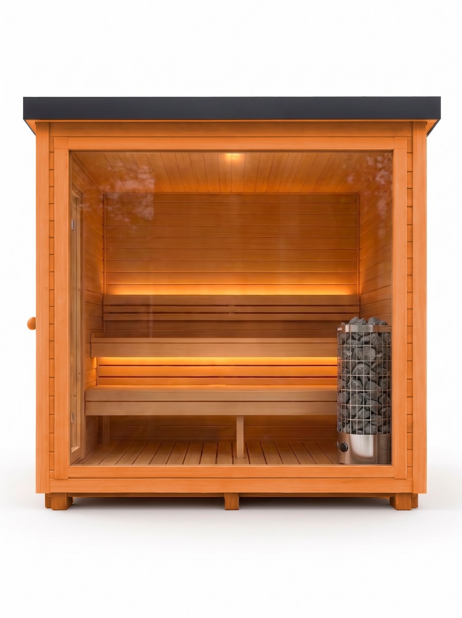 Sauna Żagiel Mini w kolorze pomarańcz — wizualizacja