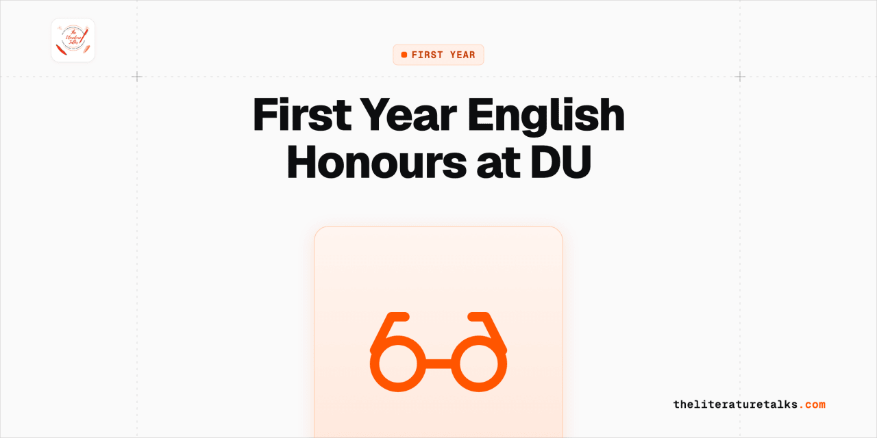 Hero cover on what the first year of BA English Honours is actually like