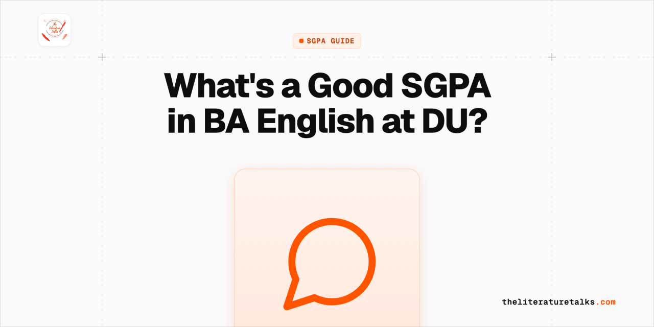Hero cover explaining what counts as a good SGPA in BA English Honours at DU