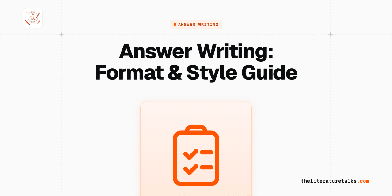 Hero cover for a BA Hons English answer-writing format and style guide