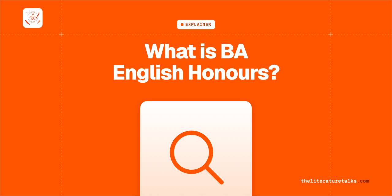 Hero cover explaining what BA English Honours is and what it involves