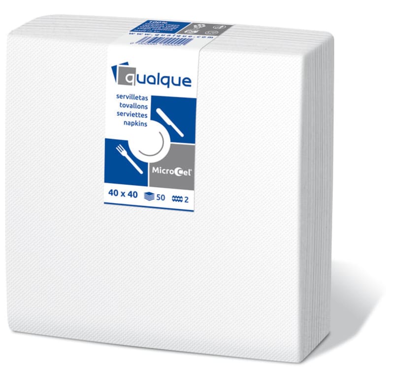 Servilleta 40x40 Microcel — Caja 1800 uds - Quibercel