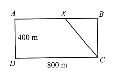 Một vận động viên thể thao hai môn phối hợp luyện tập với một bể bơi hình chữ nhật rộng ${400 {m}}$, dài ${800 {m}}$ 1 de thi toan online