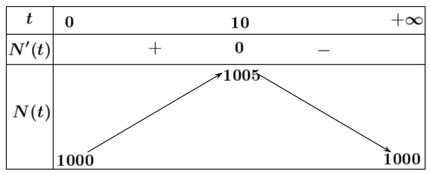 Trong một thí nghiệm y học, người ta cấy 1000 vi khuẩn vào môi trường dinh dưỡng 1 de thi toan online
