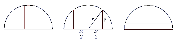 Ông An có một tấm tôn có dạng nửa đường tròn bán kính $r=3$ m 1 de thi toan online