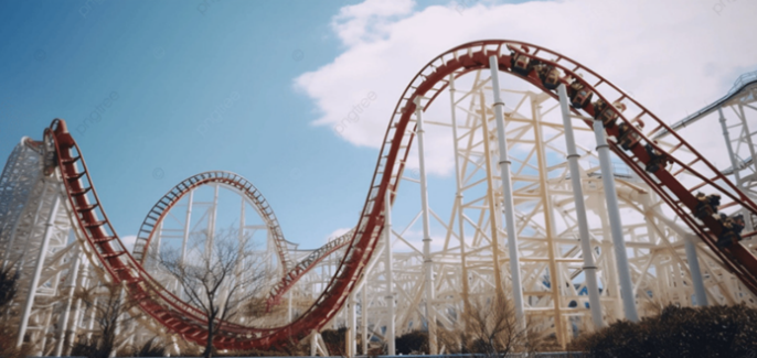 Một phần đường chạy của tàu lượn siêu tốc ( hình 1) khi gắn hệ trục toạ độ $text{O}xy$ được mô phỏng ở hình 2, đơn vị trên mỗi trục là mét 1 de thi toan online