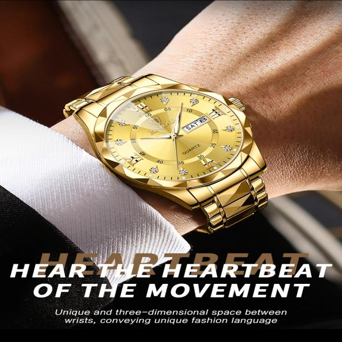 Golden Quartz Men's Watch 2