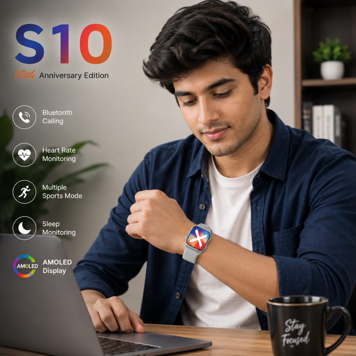 Bluetooth Smart Watch S10 Max Laxasfit Smart Watch 2.29" 5