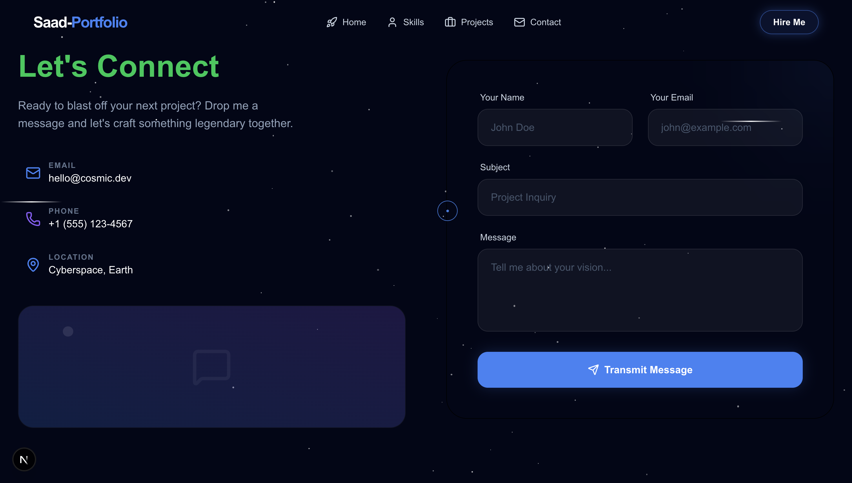 Cosmic Developer Portfolio - صورة 4