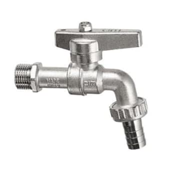 CIM 34OT Kultappv med vred i mässing G15x14 m slangnippel