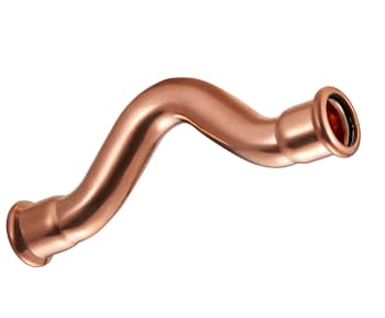 BE 6085 S-böj cu 2 muff