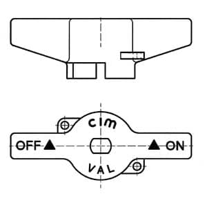 CIM 921OT Mässingsvred förn.