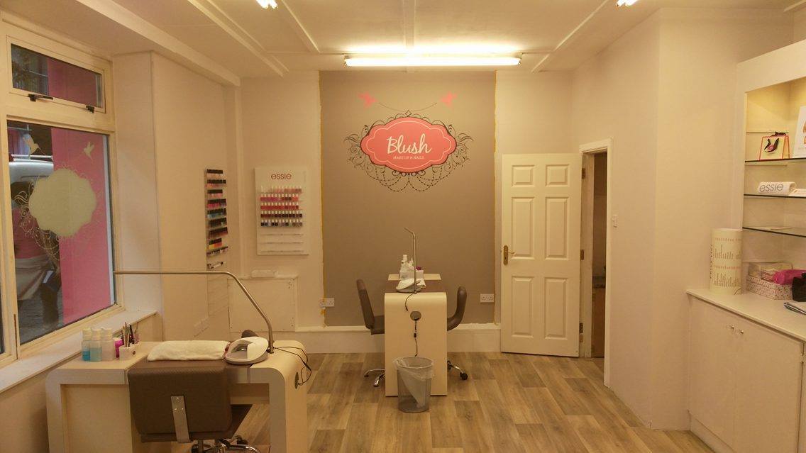 A nail salon after being newly renovated by Mansfield Construction