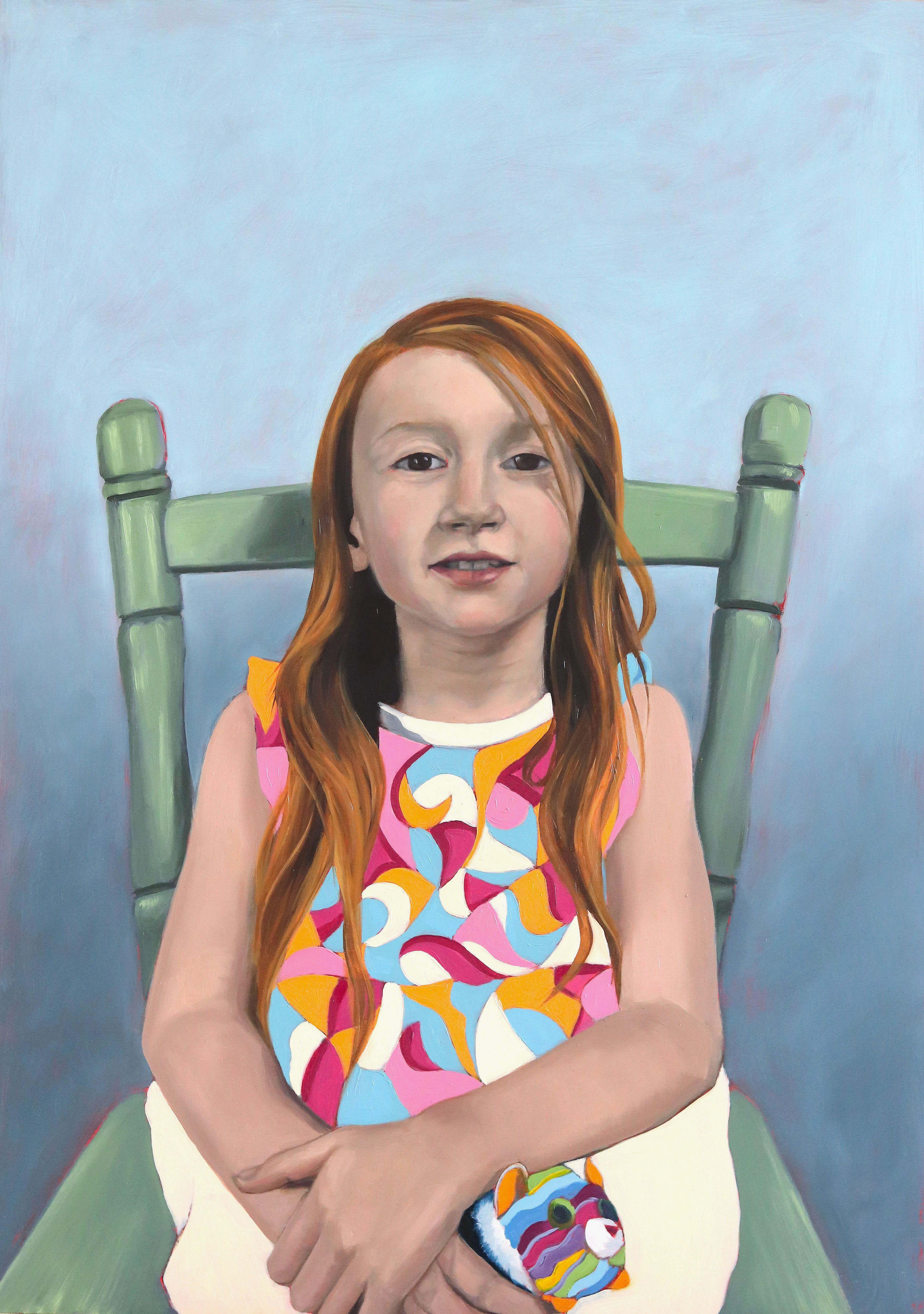 Portrait painting of Cara. Oil on canvas