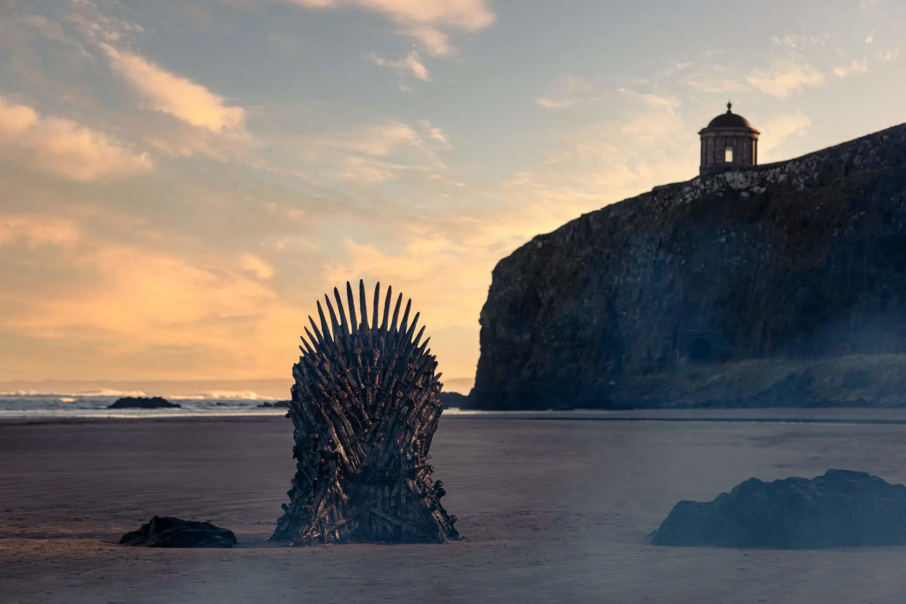 Game of Thrones® Studio Tour, Banbridge, Co_Web Size A prop from the Game of Thrones TV show in a beach in Antrim