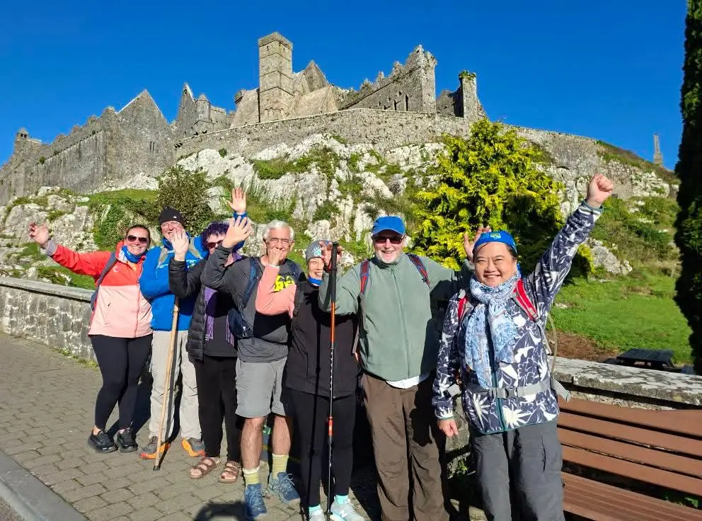 Pilgrim along St Declans way camino in Ireland