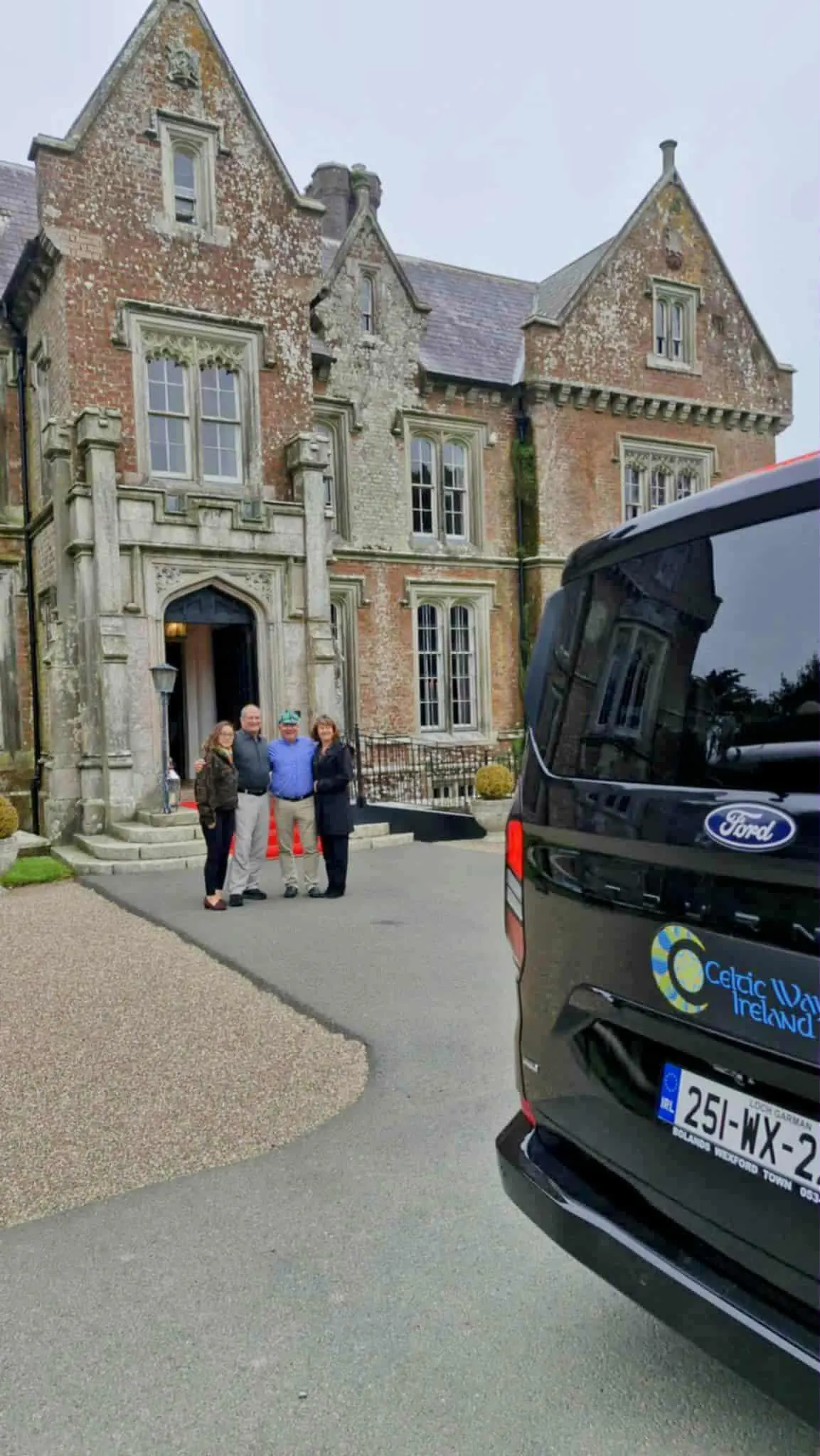 well-house tour group with Celtic Ways ireland outside wells house Co. Wexford