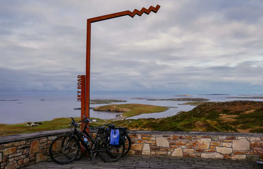 dc29256c-2616-46e5-85f3-2de242f8a043 Bikes parked up by a wall along the wild atlantic way in Galway Ireland