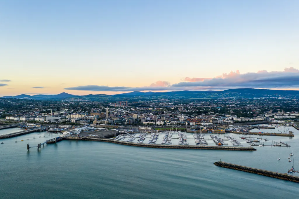 Aerial View over Dún Laoghaire Harbour, Dunlin, Ireland