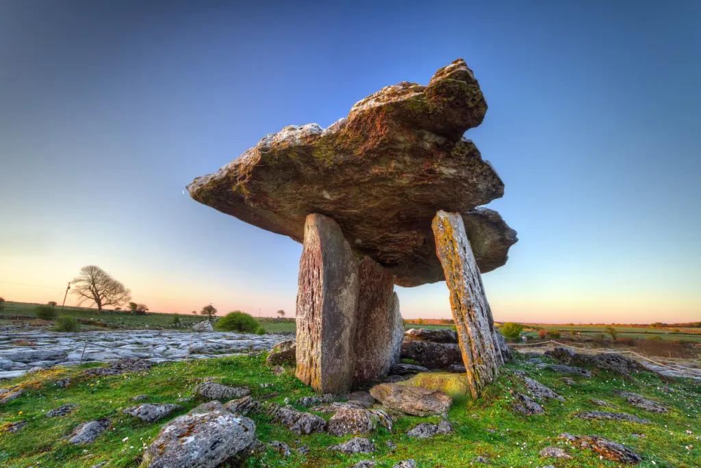 5 000 years old Polnabrone Dolmen in Burren, Co. Clare - Ireland